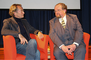 Anton Lesser (left) and David Timson (right) at the Chipping Campden Literature Festival